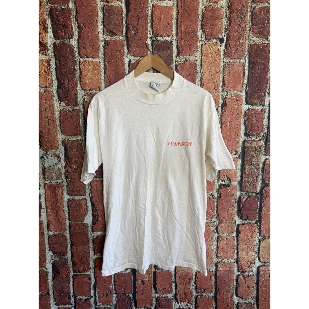 Vintage Vuarnet France M Long Sleeve T Shirt Single Stitch USA Ski 80s Sunglass